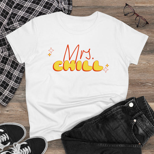 Mrs. Chill Graphic T - Women's Midweight Cotton Tee - Graphic Tee