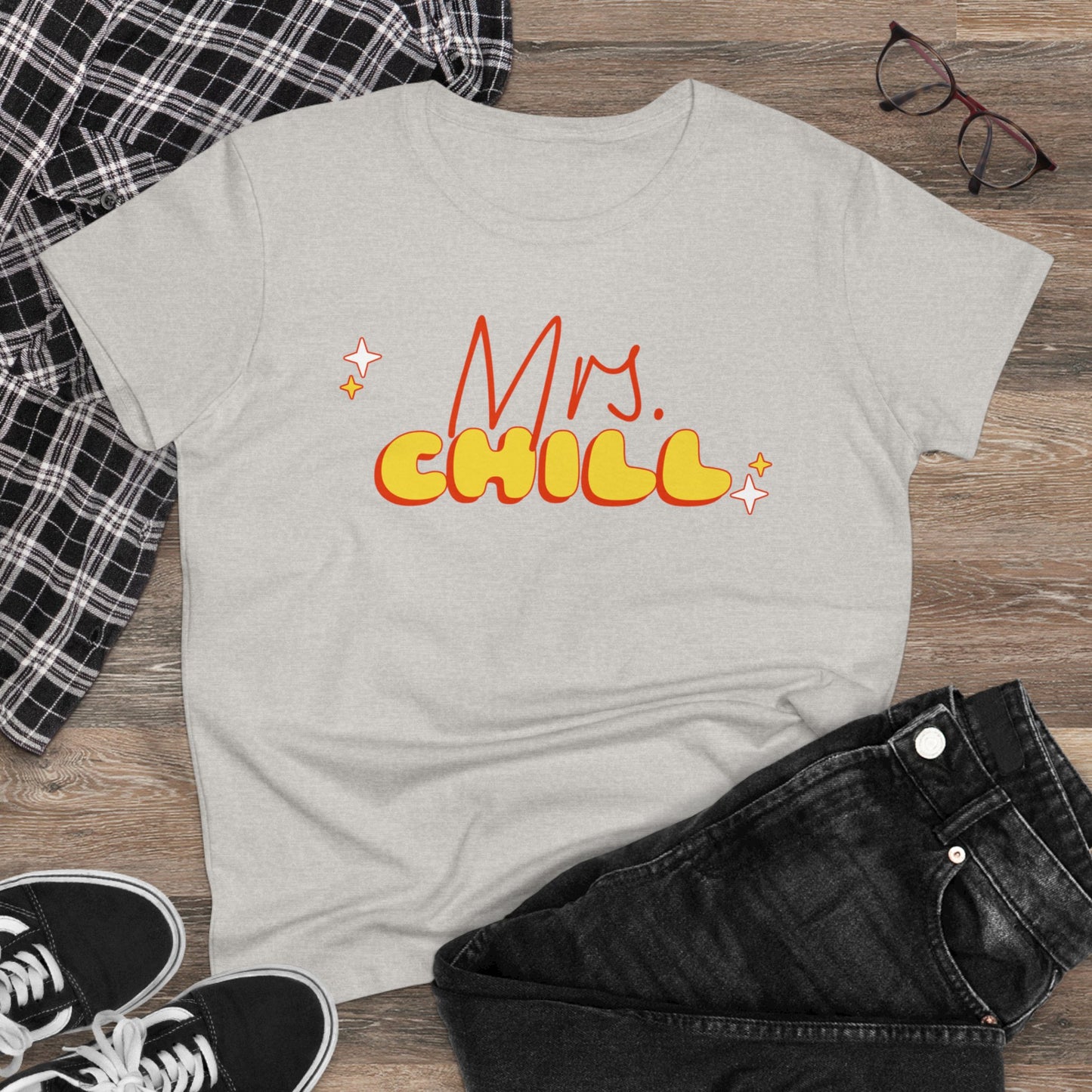 Mrs. Chill Graphic T - Women's Midweight Cotton Tee - Graphic Tee