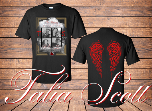 Custom Listing *In Loving Memory* Talias Memorial T-Shirt* - Black