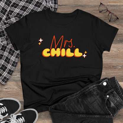 Mrs. Chill Graphic T - Women's Midweight Cotton Tee - Graphic Tee