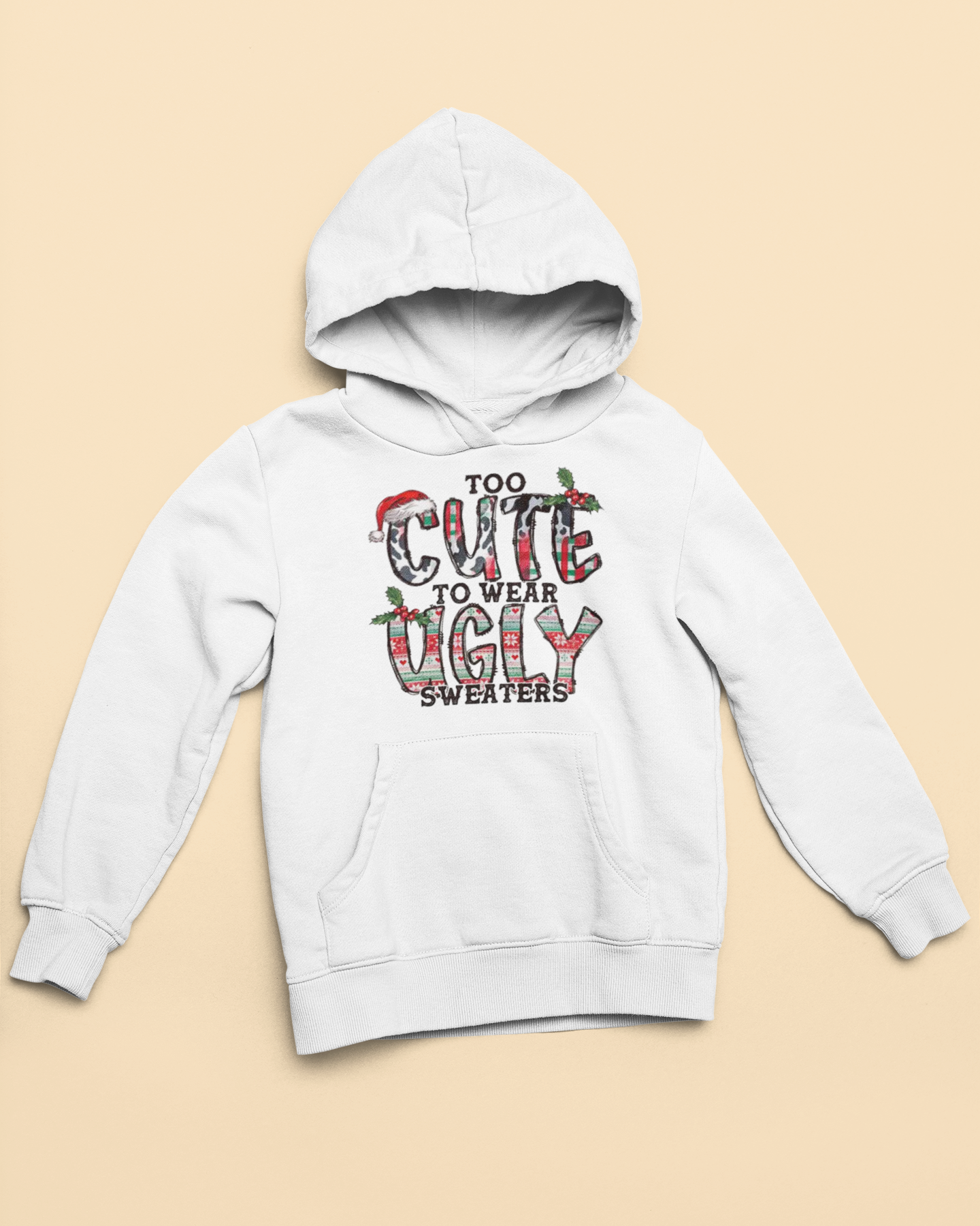 Youth - Too Cute For UGLY Sweaters - Hoodie