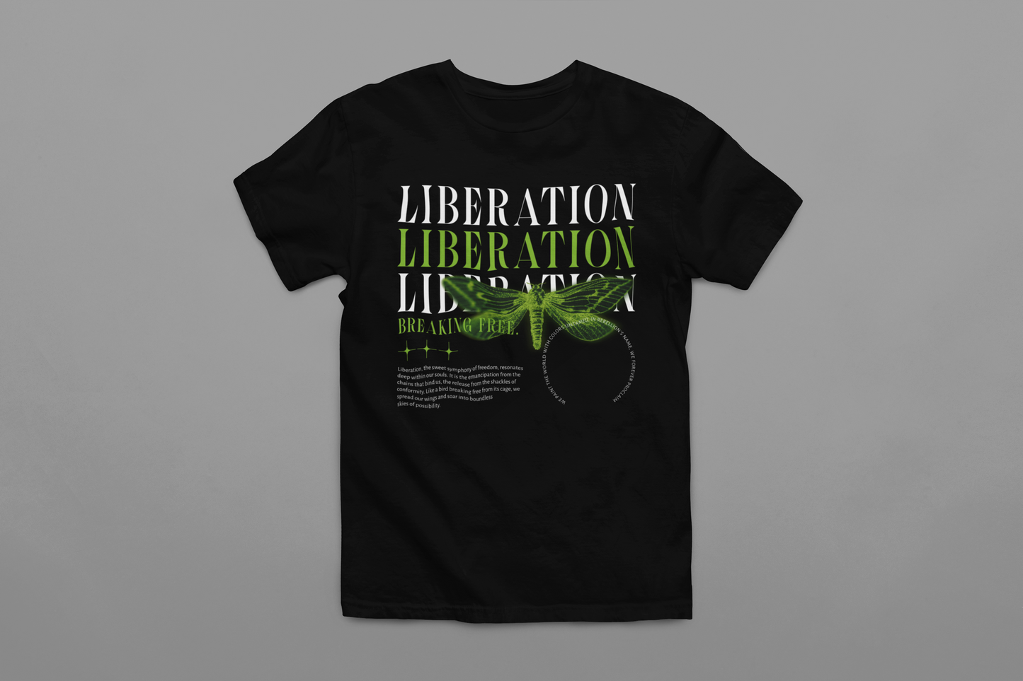 Liberation - Graphic Tee / Black T-Shirt