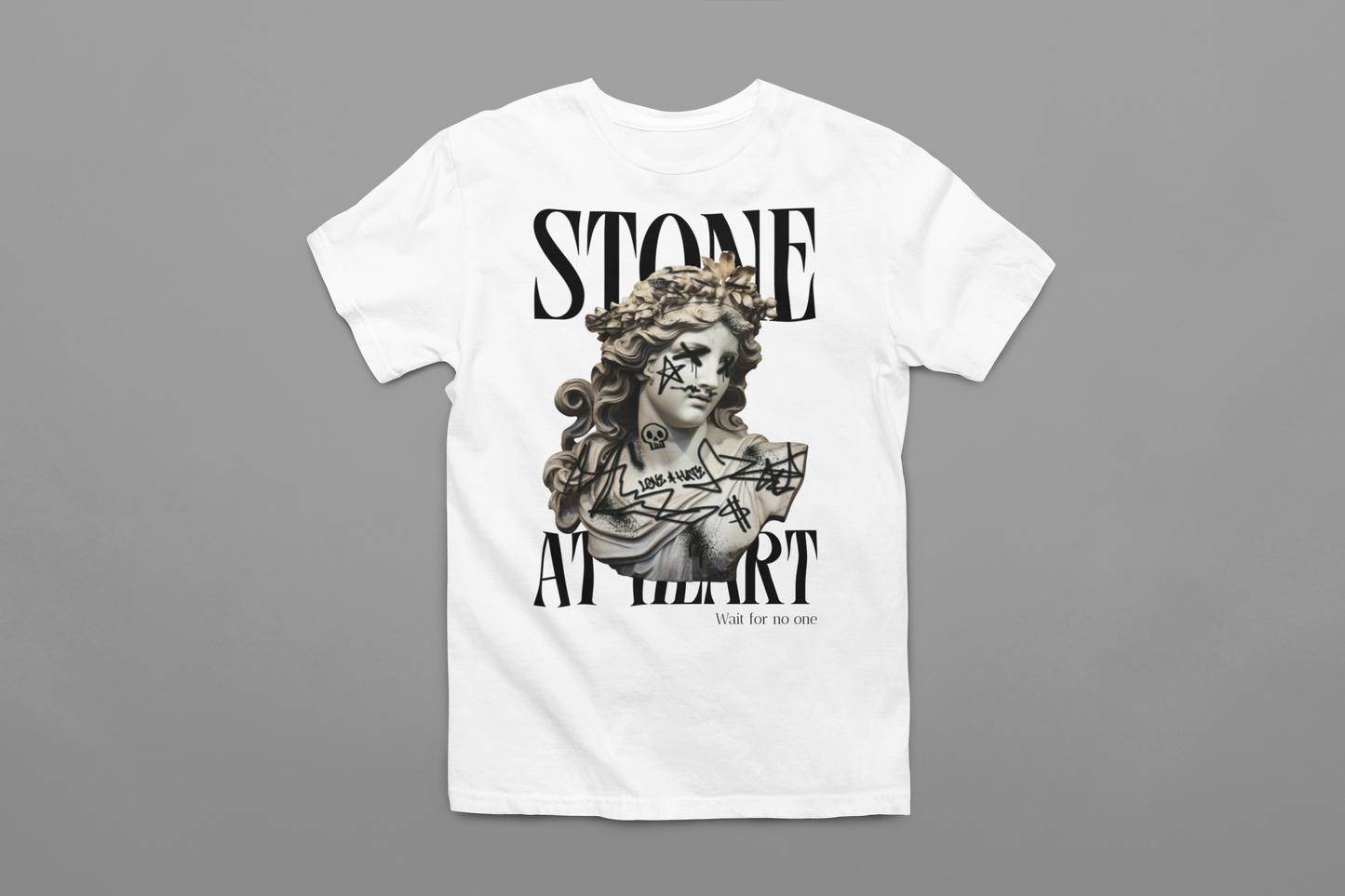 Stone at Heart - Graphic Tee / White T-Shirt