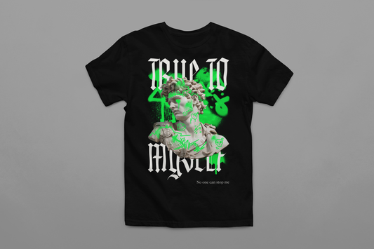 True to MySelf - Graphic Tee / Black t-Shirt