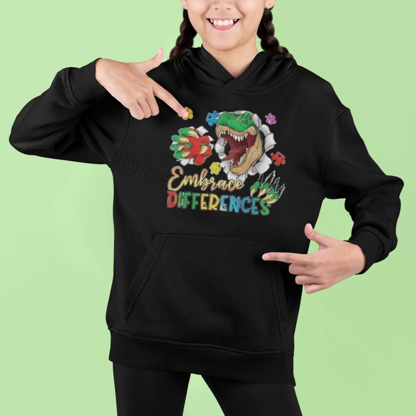 Autism Embrace Differences - Hoodie - Youth